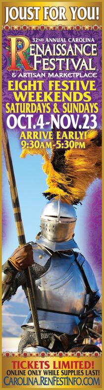 Carolina Renaissance Festival Oct 4th - Nov 23rd