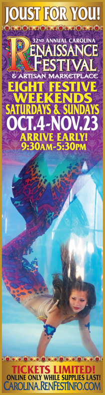Carolina Renaissance Festival Oct 3rd - Nov 22nd